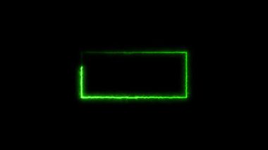 Siyah arkaplanda neon çerçeve.