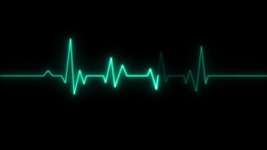 Siyah arkaplanda nabız şekli