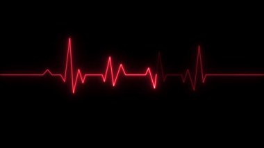 Çizgileri olan soyut kırmızı kalp. tıbbi ve sağlık hizmeti kavramı