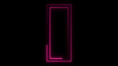 Neon çerçeve. Arka planda neon ışıkları.