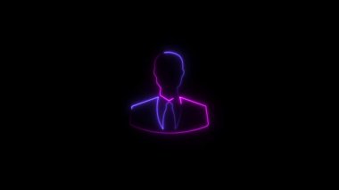 Hologram telgraf stili iş adamı. Güzel 3D görüntüleme