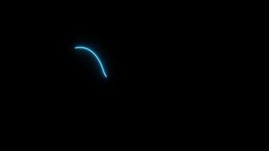 neon ışık izi siyah arkaplanda izole edildi