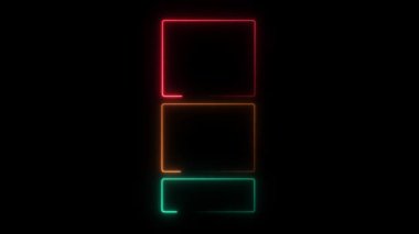 Siyah arkaplanda parlayan neon harf i.