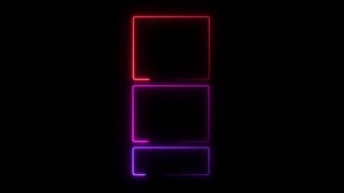 Parlak neon ışığı. 3d oluşturma