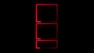 Kırmızı neon ışık. 3d oluşturma