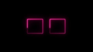 iki neon ışıklı parlayan neon simgesi