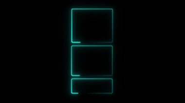 Parlak neon ışığı. 3d oluşturma.