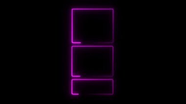 neon çerçeve, neon parlayan dikdörtgen çerçeve.