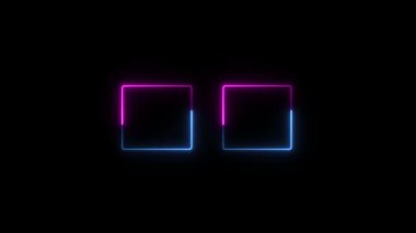 Parlayan neon ışığın 3 boyutlu görüntüsü.