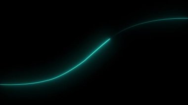 Neon eğri çizgileri. Fütürist teknoloji geçmişi. Soyut arkaplan. Vektör illüstrasyonu 10.