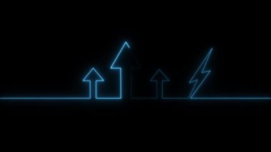 3D görüntüleme, parlayan neon ışığı, neon ışığı.