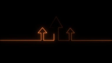 neon ok işareti 3d oluşturma.