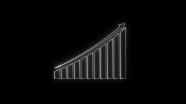 Siyah arkaplanı olan grafik çizelgesi