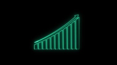 Neon ok işareti. vektör illüstrasyonu.