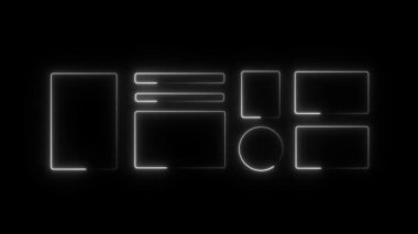 vektör parlayan neon işaretleri