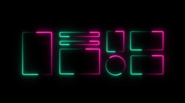 Parlayan neon ışığı simgesi. vektör illüstrasyonu.