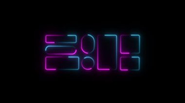 3 boyutlu neon numarası 4.