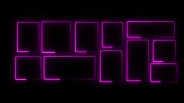 parlayan neon harf yazıtipi