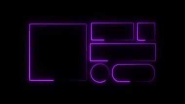 3D neon ışıklı harf çizimi