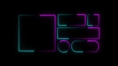 Parlayan bir neon işaretinin 3 boyutlu görüntüsü