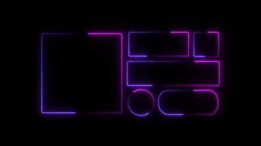 c. 3d harfinin parlayan neon simgesi