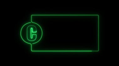 Parlayan neon çizgili cüzdan simgesi siyah arkaplanda izole edildi. Çanta ikonu. Nakit tasarruf sembolü. Renkli taslak konsepti. Vektör İllüstrasyonu.