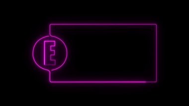 Parlayan neon çizgili kapı simgesi siyah arkaplanda izole edildi. Renkli taslak konsepti. vektör illüstrasyonu