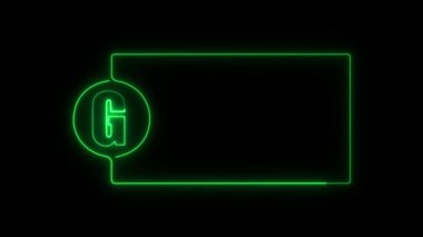 Neon simgesi. G harfi.