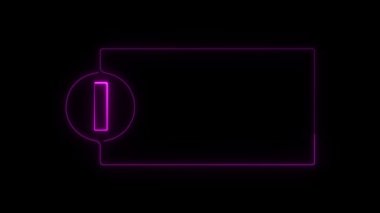 Parlayan neon hattı tahta masa simgesi siyah arkaplanda izole edildi. Renkli taslak konsepti. Vektör İllüstrasyonu