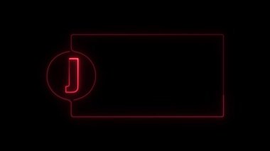 boş neon kırmızı işaret