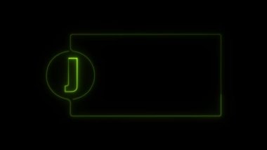 Yeşil duvar arkaplanındaki neon işareti