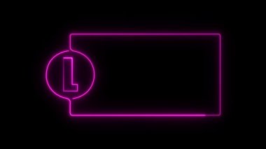 Siyah arka planda kapalı kapının parlayan neon ışığı. 3D görüntüleme. Güvenlik, koruma, güvenlik, güvenlik kavramı.