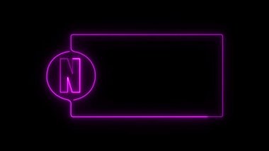 Üzerinde bir harf olan neon işareti