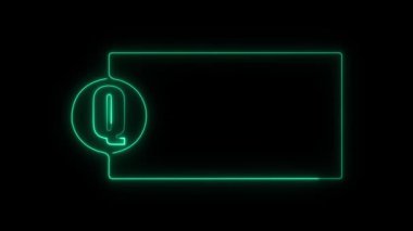 Parlayan neon açık kapı simgesi siyah arkaplanda izole edildi. vektör illüstrasyonu.