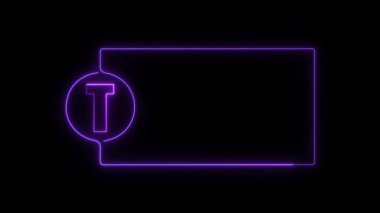 Parlayan neon açık kapı simgesi siyah arkaplanda izole edildi. vektör illüstrasyonu