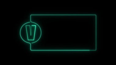 Boş alanı olan neon çerçeve. 3d oluşturma.