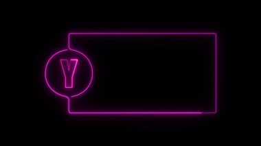 Neon simgesi. 3D taslak çizimi