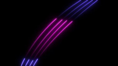 3 boyutlu, neon çizgileri parlayan mavi bir ışık. bilgisayar tarafından oluşturulan soyut arkaplan