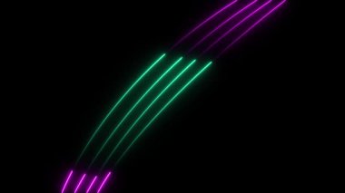 3D görüntüleme, neon çizgileri, soyut arkaplan, parlayan, neon, dijital çizgiler, çizgiler, parlayan çizgiler