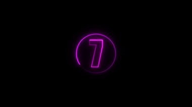 Neon tarzı neon bir numara. 3 Boyutlu Hazırlama