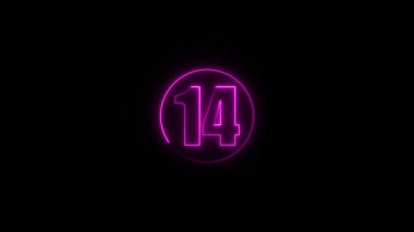 Siyah arkaplan üzerine neon numarası 41.