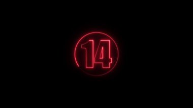 Siyah ekranda 3D oluşturulmuş kırmızı numara 1