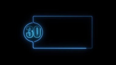 Koyu bir arkaplanda neon numarası