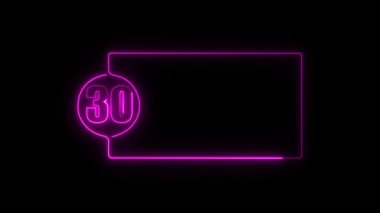 Siyah zemin üzerinde 0 numaralı neonun 3D görüntülenmesi