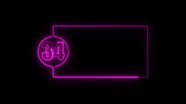 Neon biçiminde 3 numaralı neonun 3 boyutlu görüntülenmesi