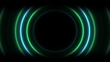 Parlak neon daireli soyut arkaplan