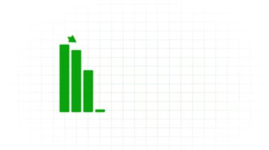 Beyaz arkaplanda yeşil bir grafiğin vektör çizimi