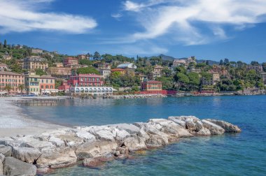Portofino yakınlarındaki Santa Margherita Ligure İtalyan Rivierası, Akdeniz, Ligurya, İtalya