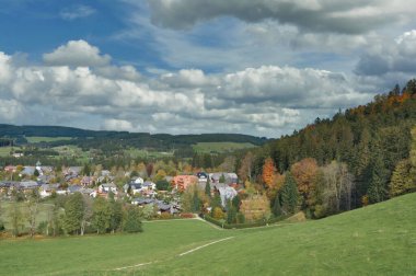 Almanya 'da Baden-Wuerttemberg, Kara Orman' da Hinterzarten Köyü