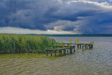 Lakescape Mueritz Ulusal Parkı, Mecklenburg Gölü, Mecklenburg-Vorpommern, Almanya